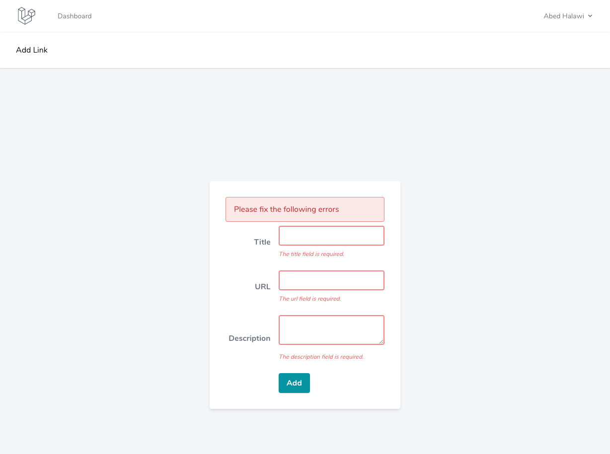 Validation errors UI